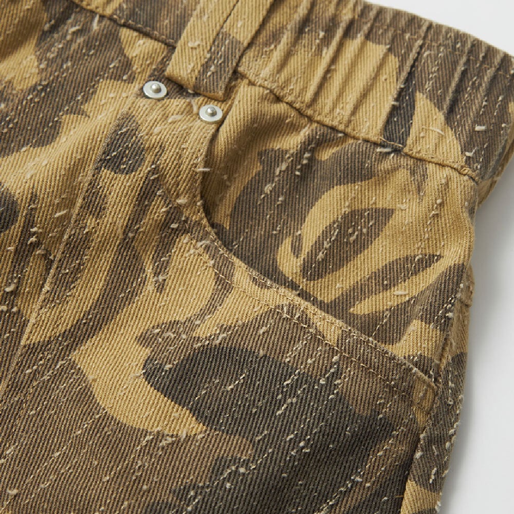 迷彩磨製鐮刀褲