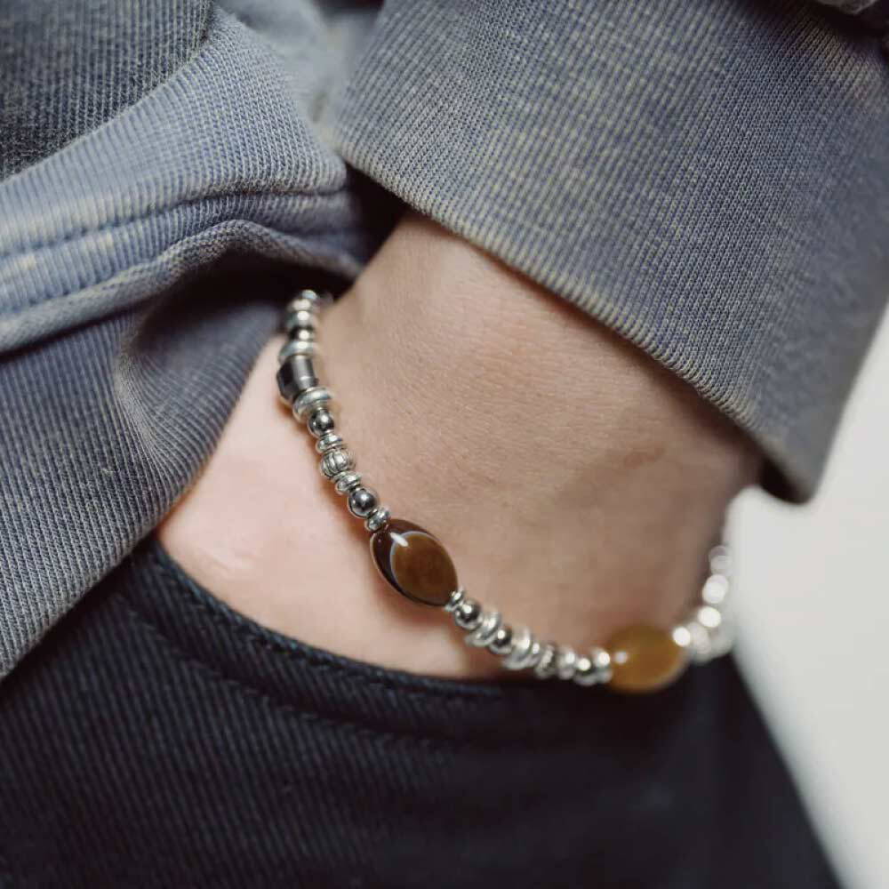 瑪腦米珠手鍊 銀