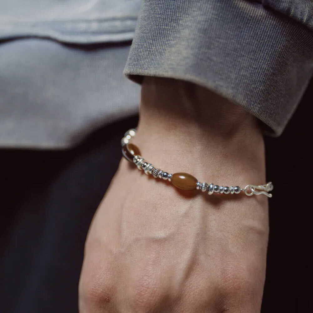 瑪腦米珠手鍊 銀