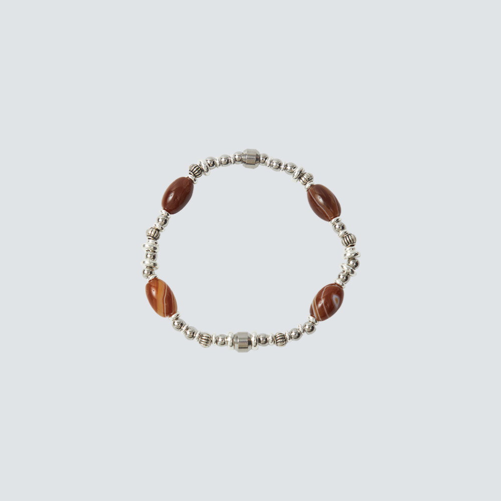 瑪腦米珠手鍊 銀