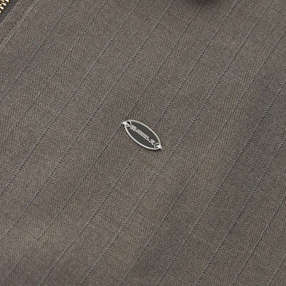 短版魚骨紋工裝外套