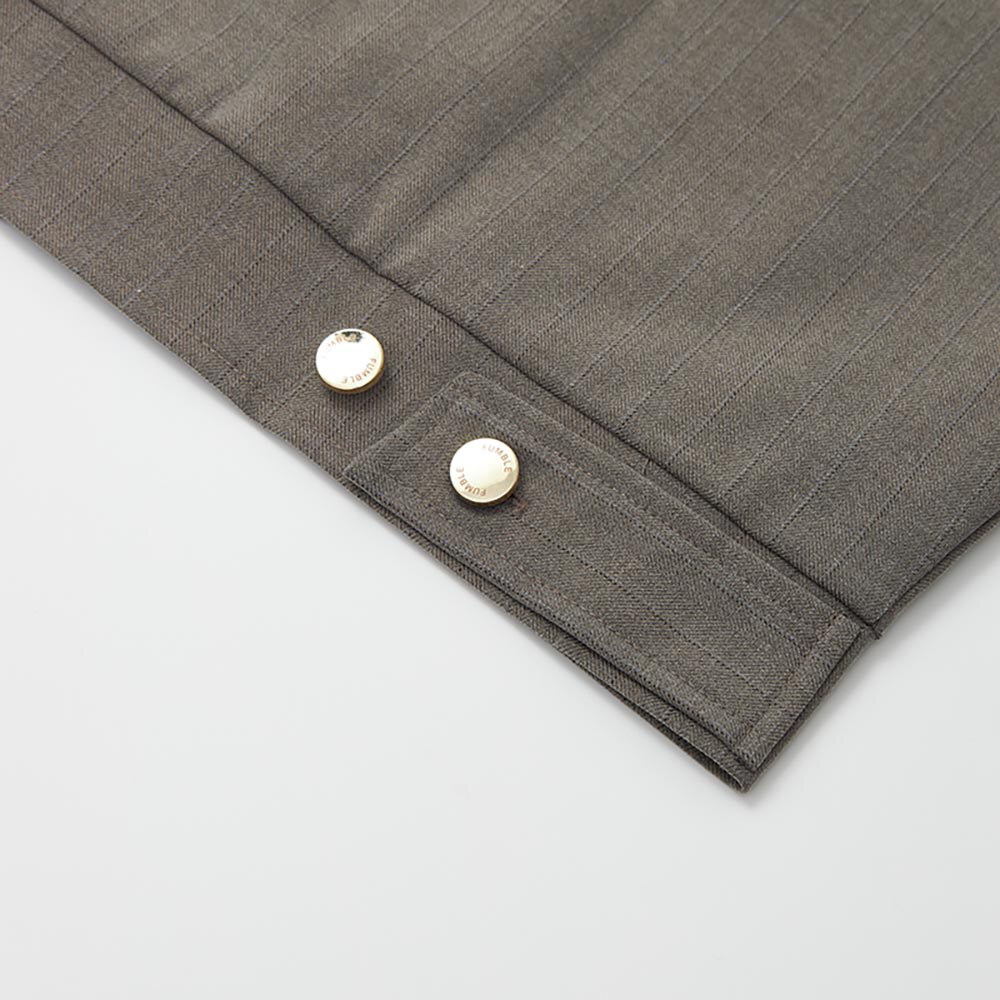 短版魚骨紋工裝外套