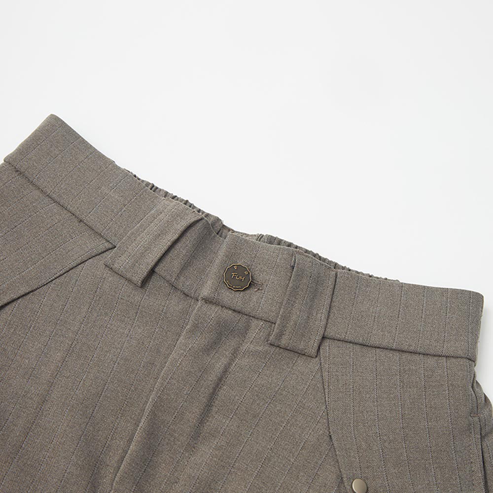 樸梵西裝魚骨紋6分褲