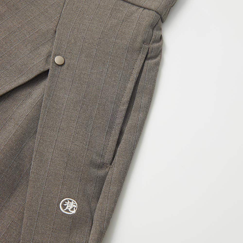 樸梵西裝魚骨紋6分褲