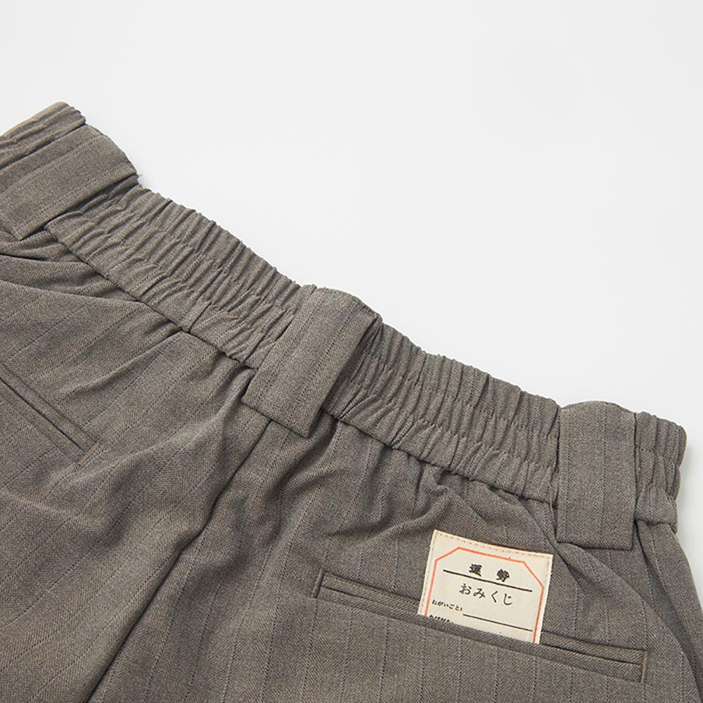 樸梵西裝魚骨紋6分褲