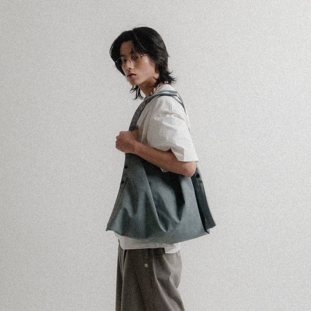 反絨皮手挽單肩袋