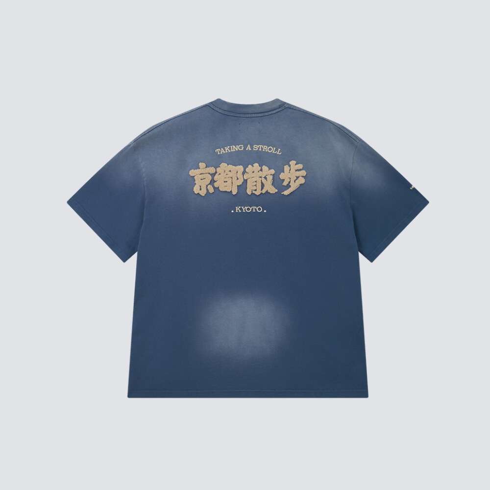 京都散步洗水Tee