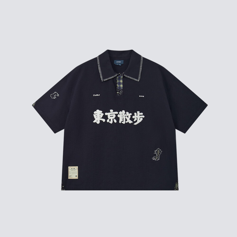 東京散步麻棉球衣