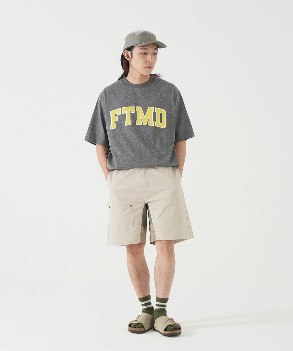 圖案短Tee College Tee
