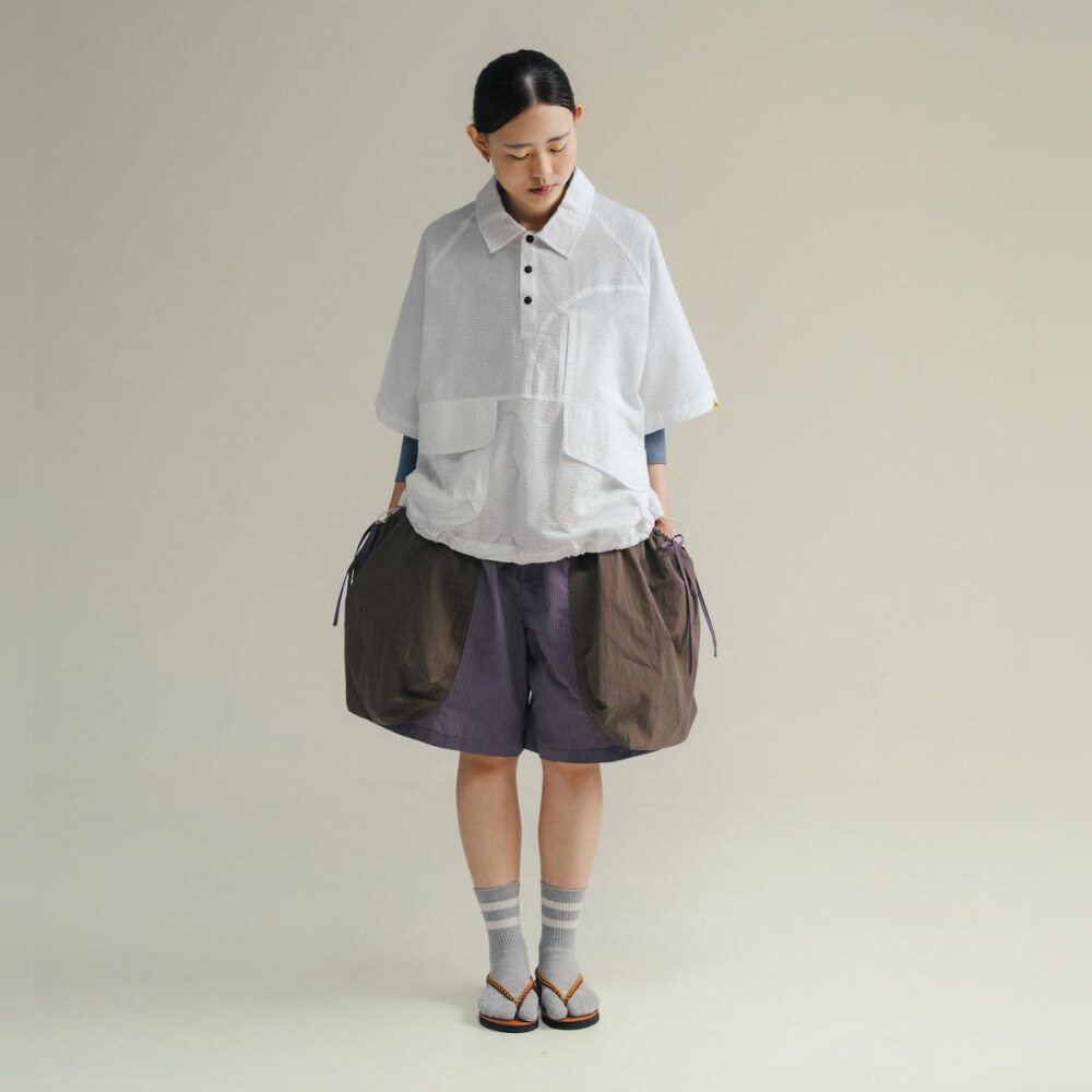 泡泡紗寬版襯衫 Raglan Easy Overshirt