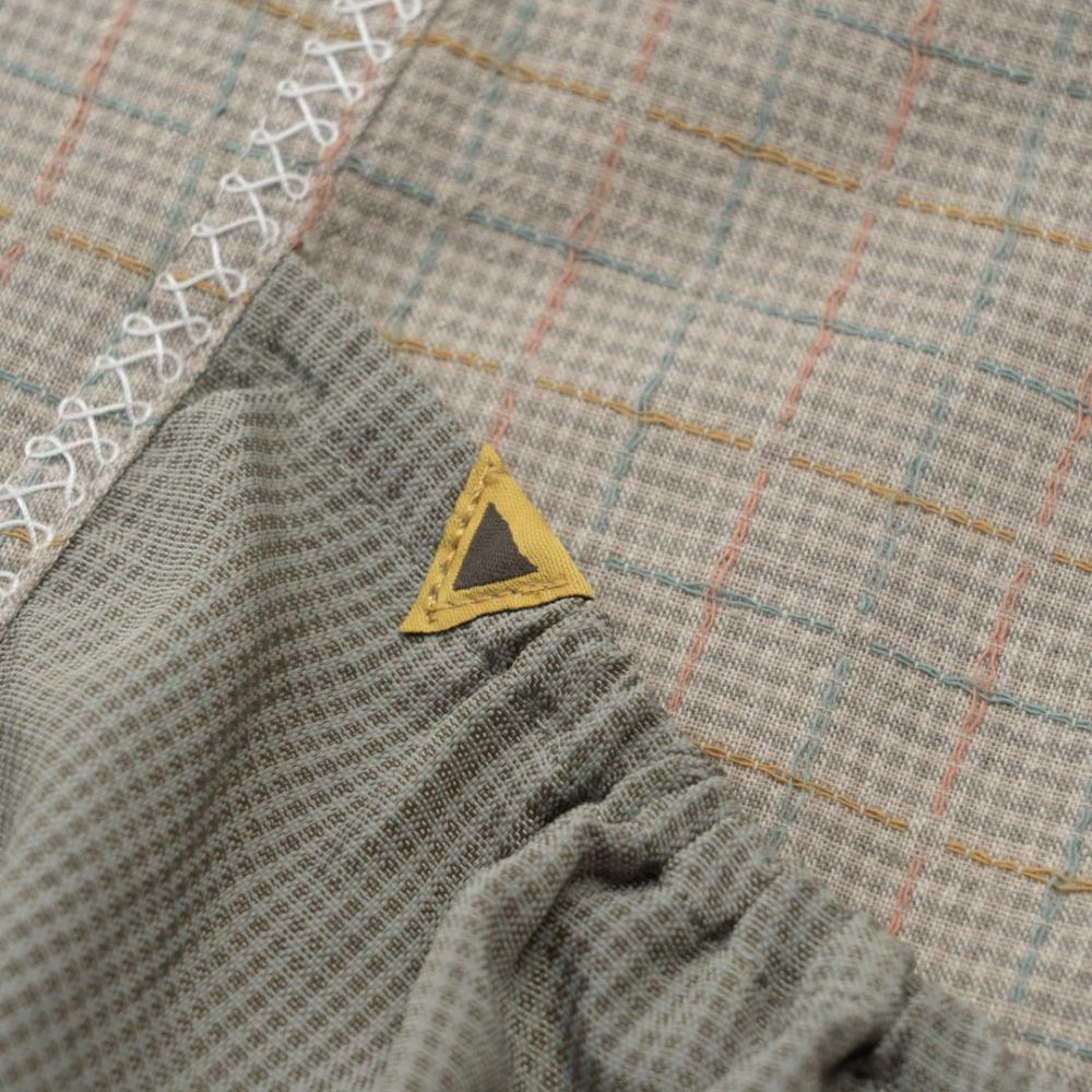 無領拼接背心 Collarless Patchwork Vest