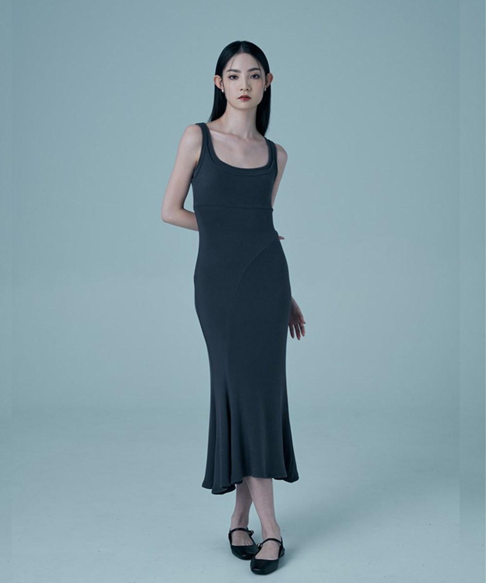 雙層彈性溜冰洋裝 knitting skater dress