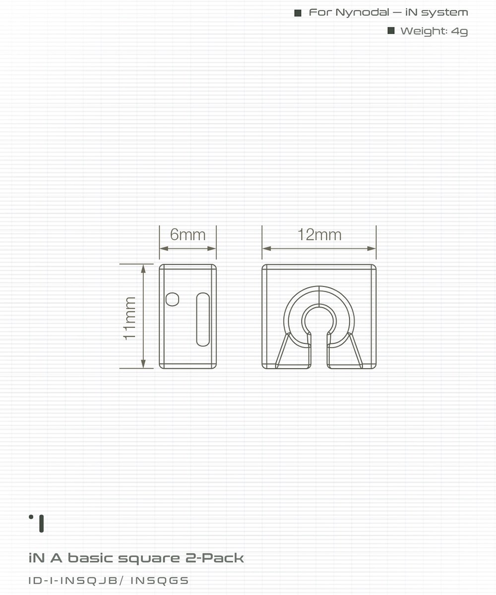 iN升級組件方扣 iN A basic square 2-Pack