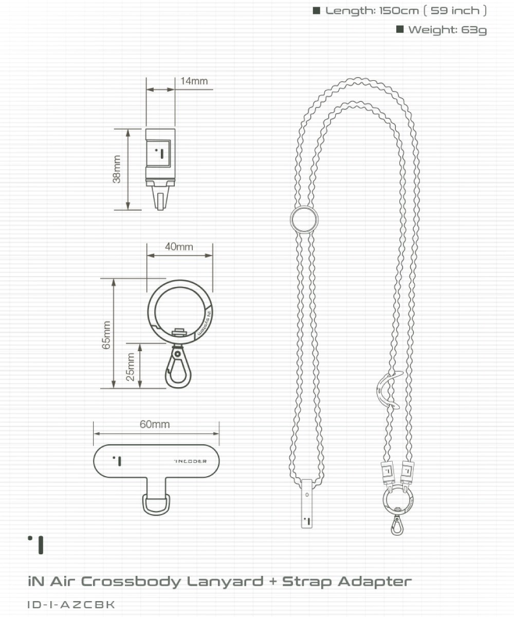iN輕量型手機掛繩 iN Air Crossbody Lanyard