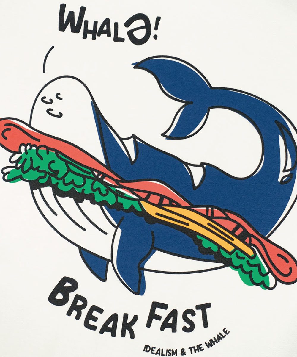 聯名 餵我早餐印花上衣 WHALe Tee
