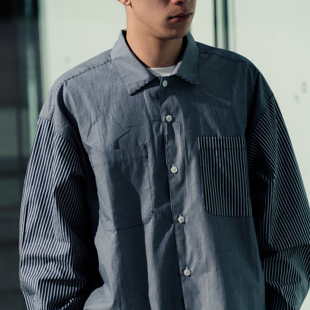 拼接條紋襯衫 Patchwork Shirt