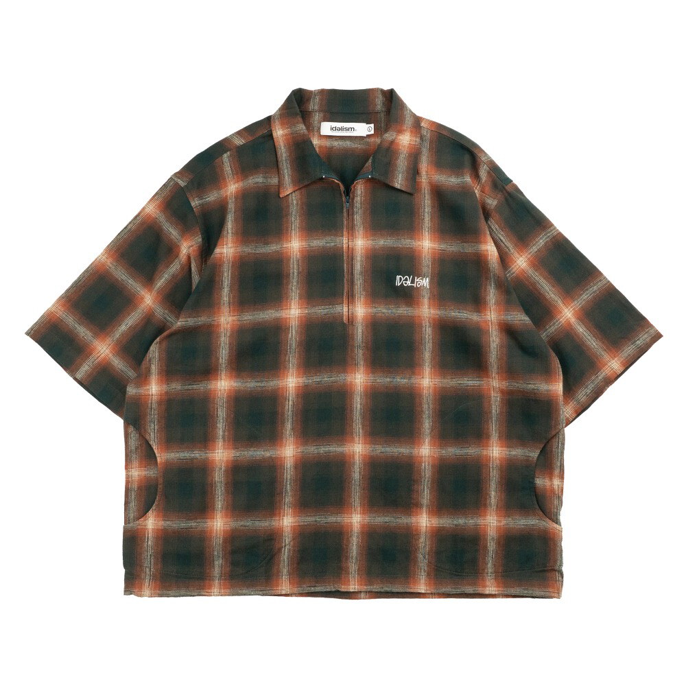 格紋半拉鏈polo杉 Check Zip Polo