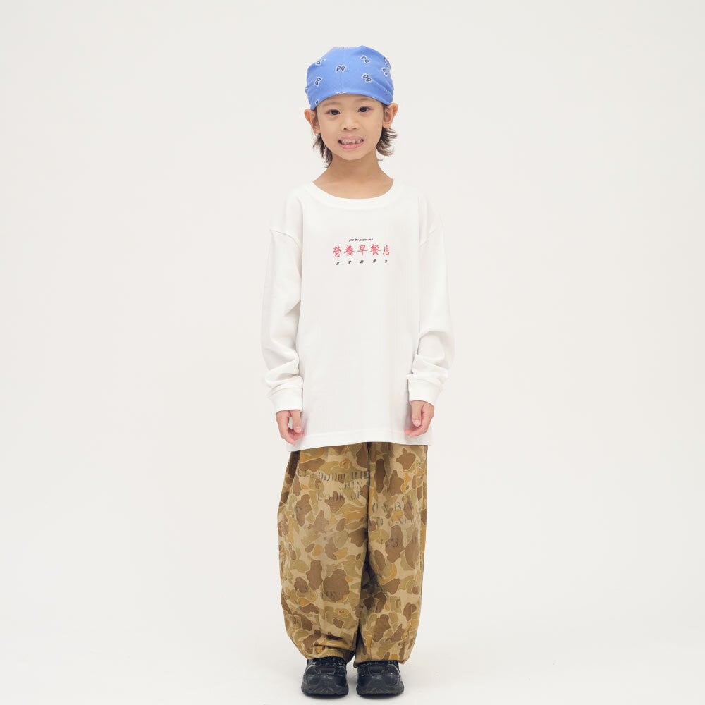 早餐店菜單小童長袖TEE