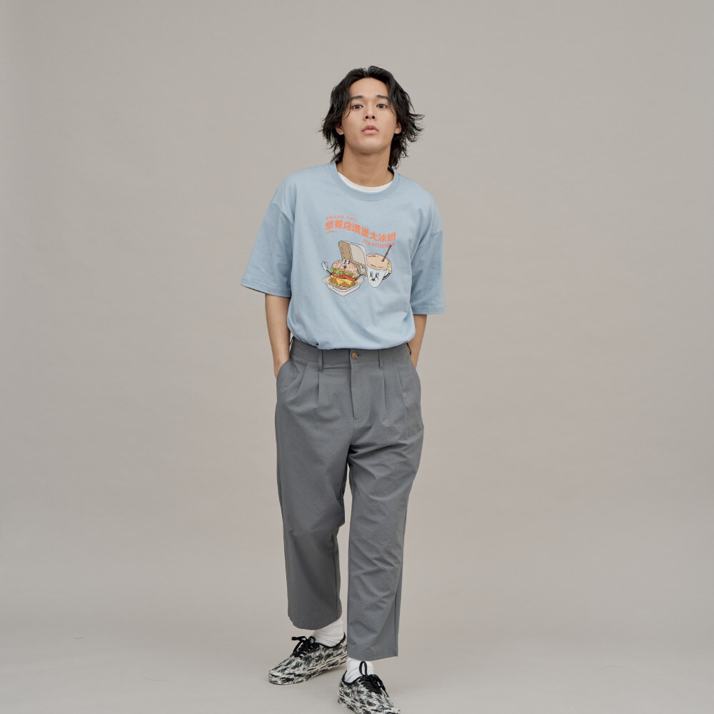 早餐店漢堡大冰奶TEE