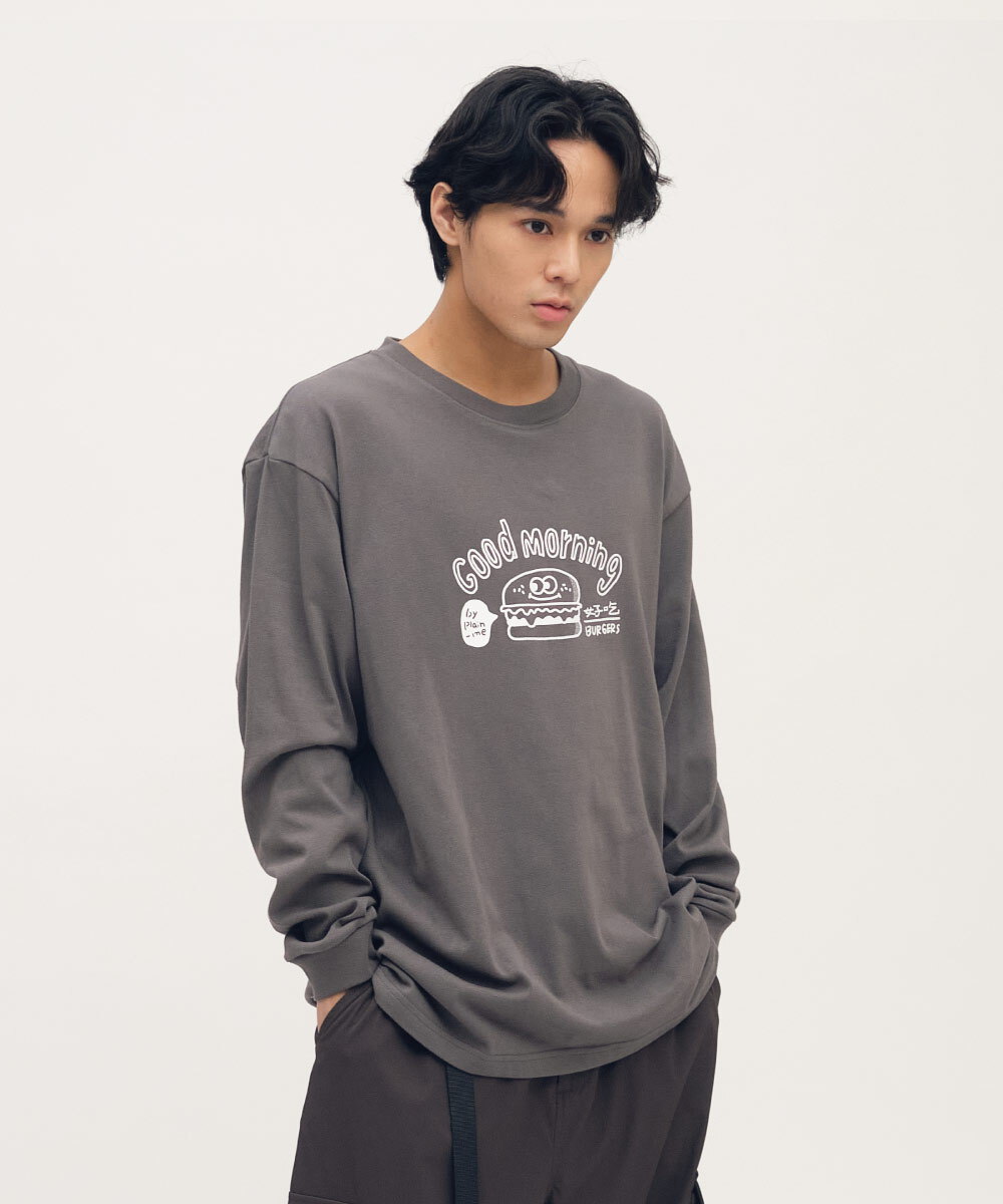 美芝城 x plain-me 漢堡長袖TEE
