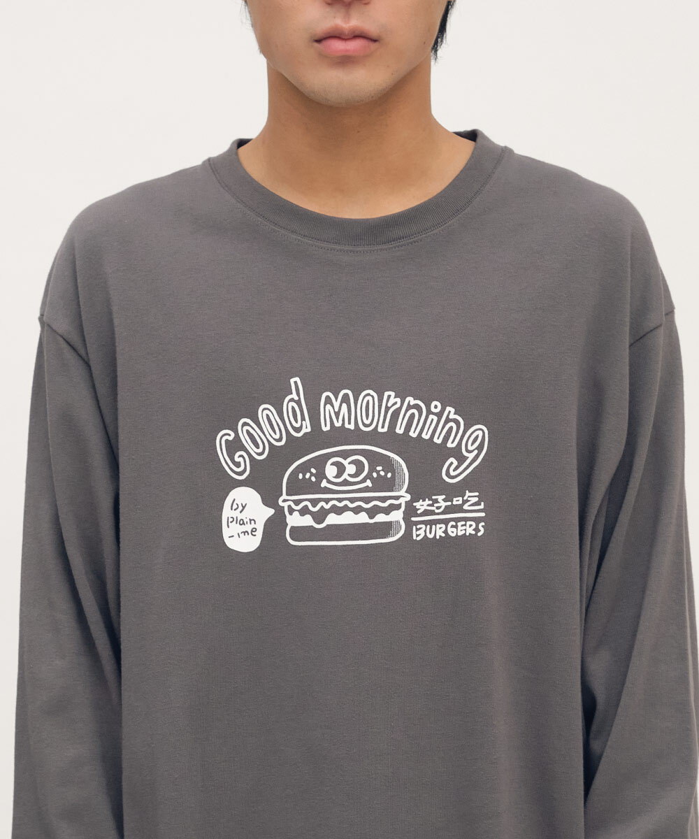 美芝城 x plain-me 漢堡長袖TEE