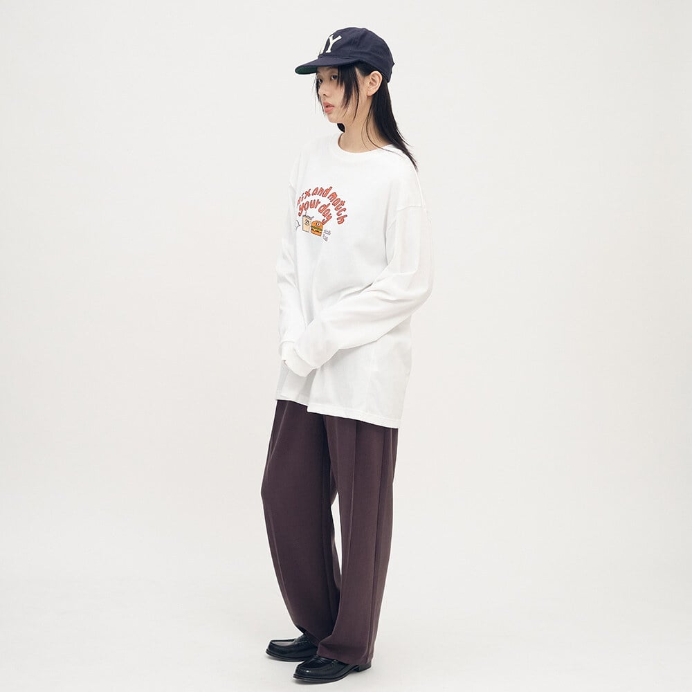 美芝城x plain me早安晨之美塗鴉長TEE