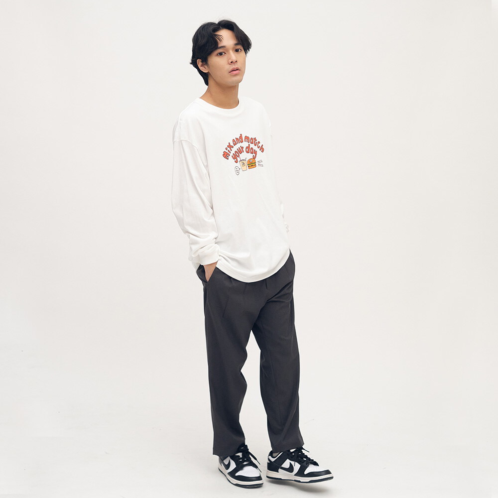 美芝城x plain me早安晨之美塗鴉長TEE