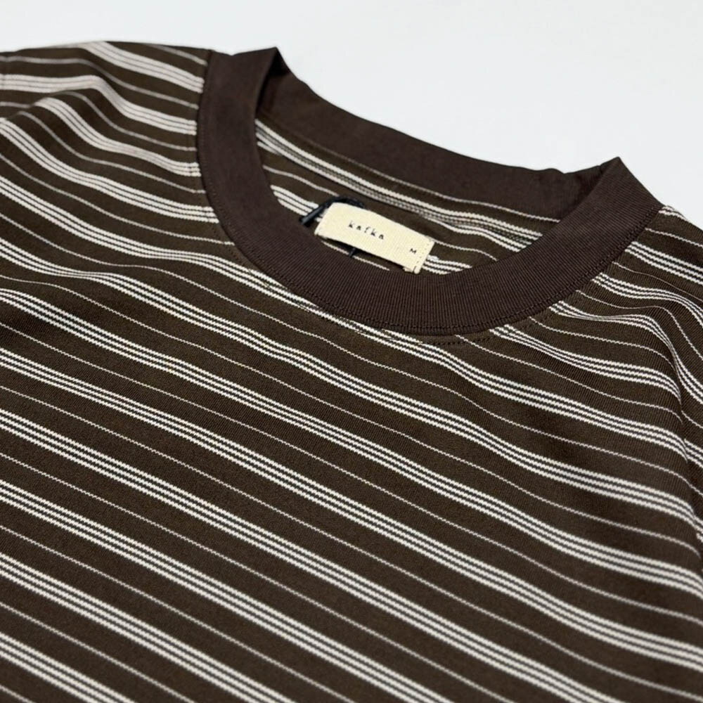 棉感條紋短袖上衣