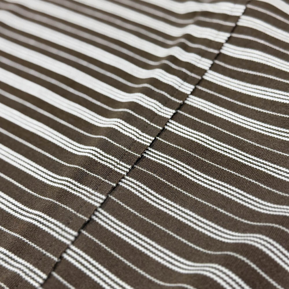 棉感條紋短袖上衣