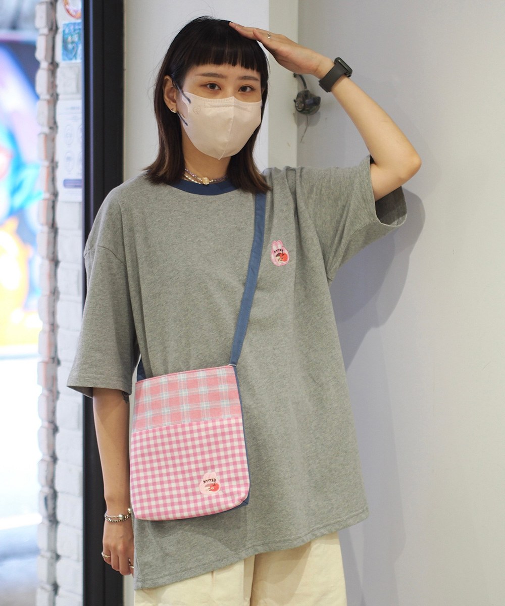 weiweiboy X plain-me 格紋拼接隨身小包