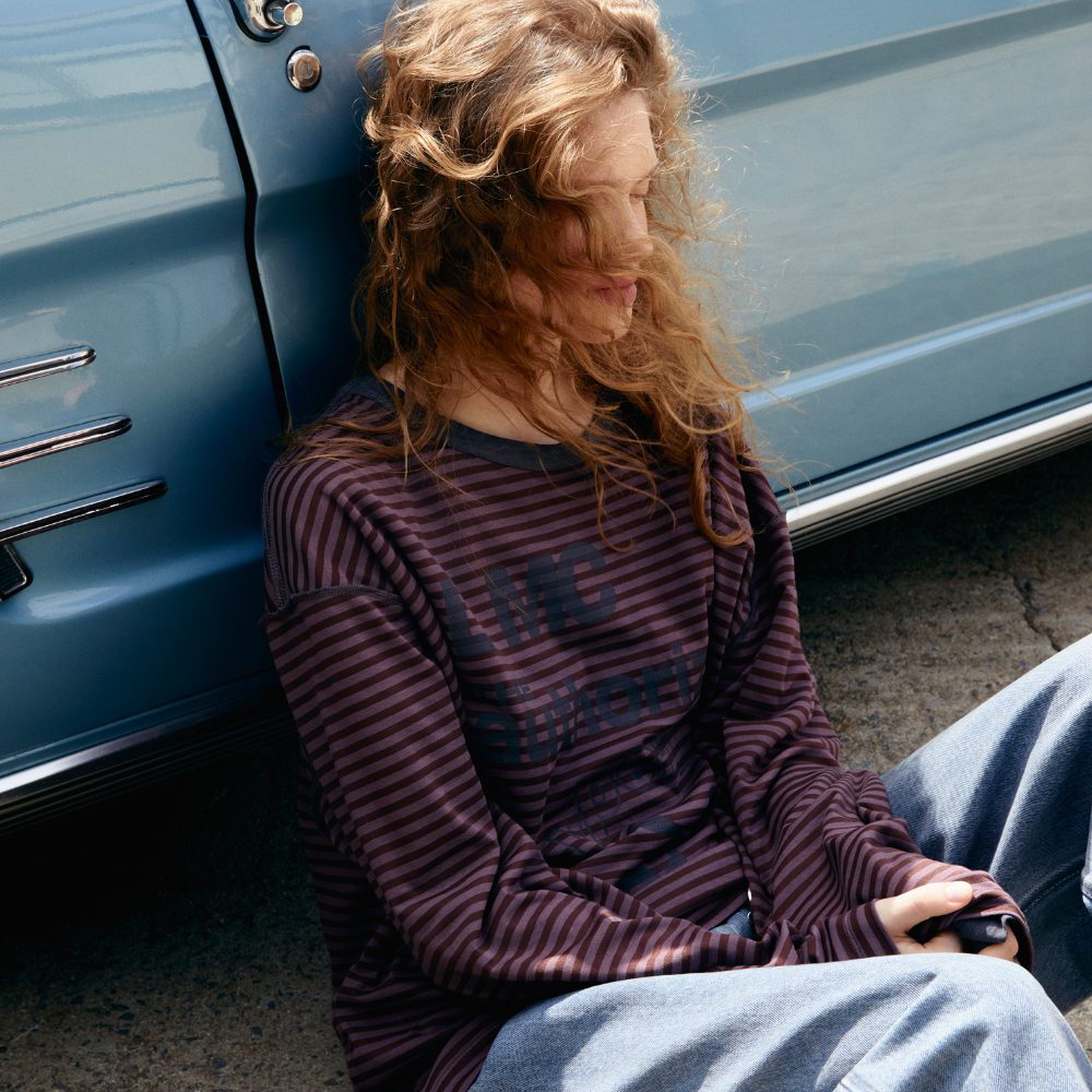 條紋長TEE REVERSIBLE STRIPE LONG SLV TEE