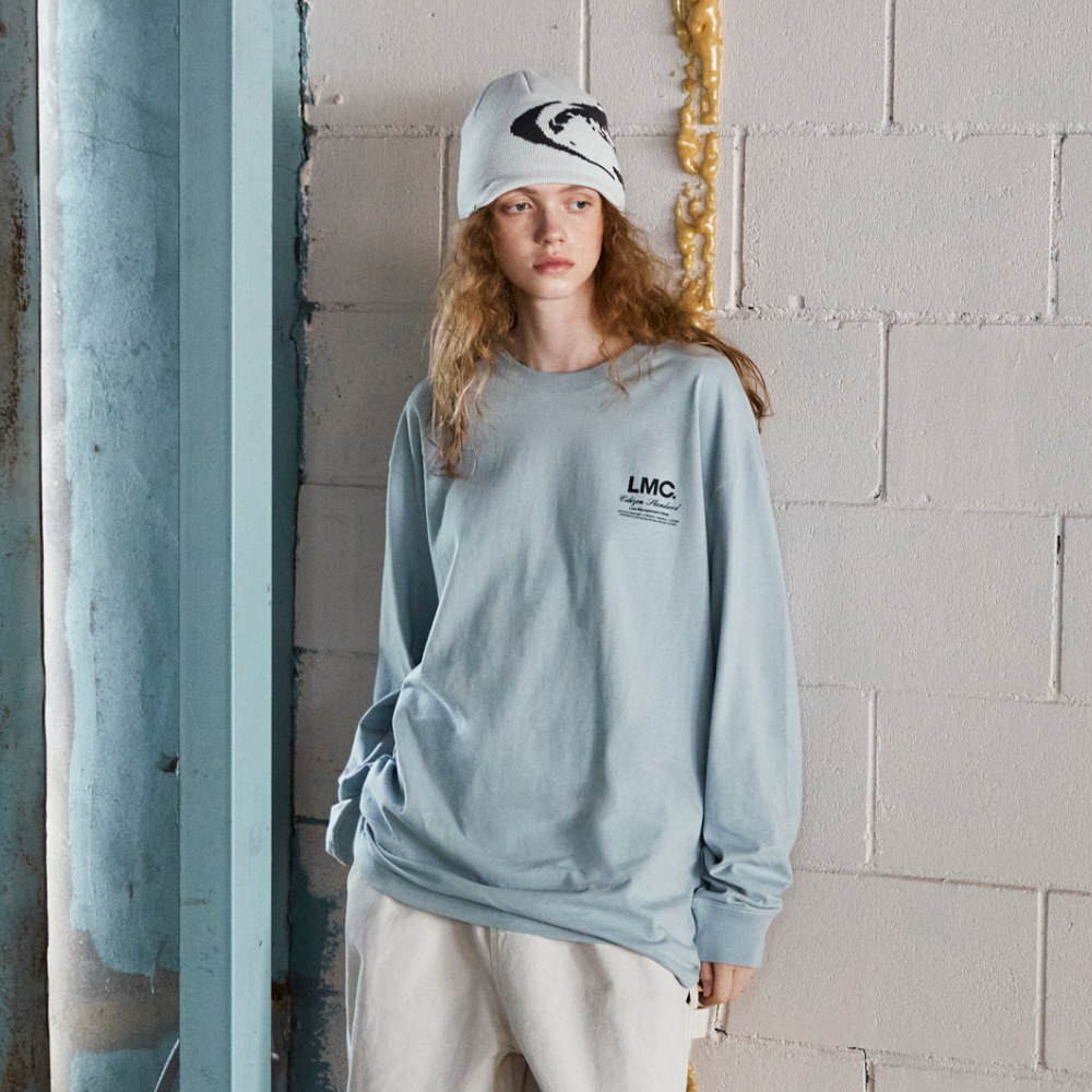 地球圖像長TEE STONE GLOBE LONG SLV TEE