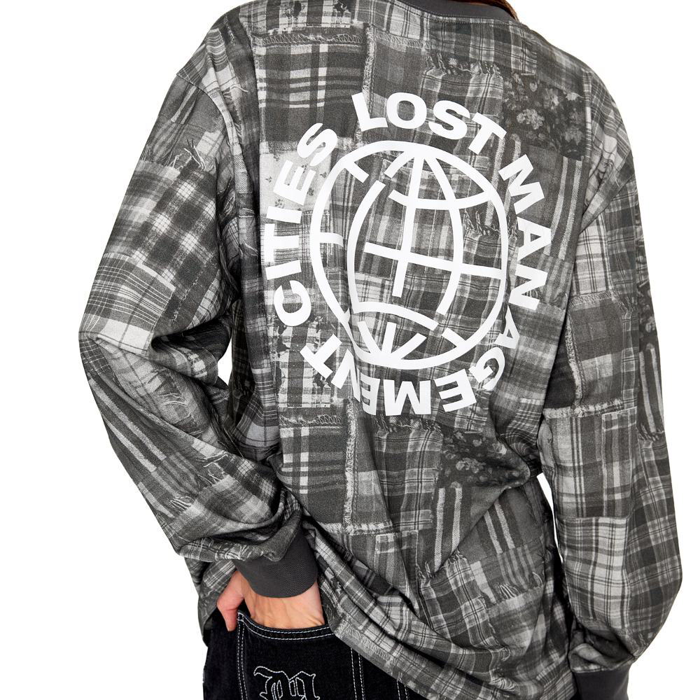 格紋圖像長TEE OG COMBO LONG SLV TEE