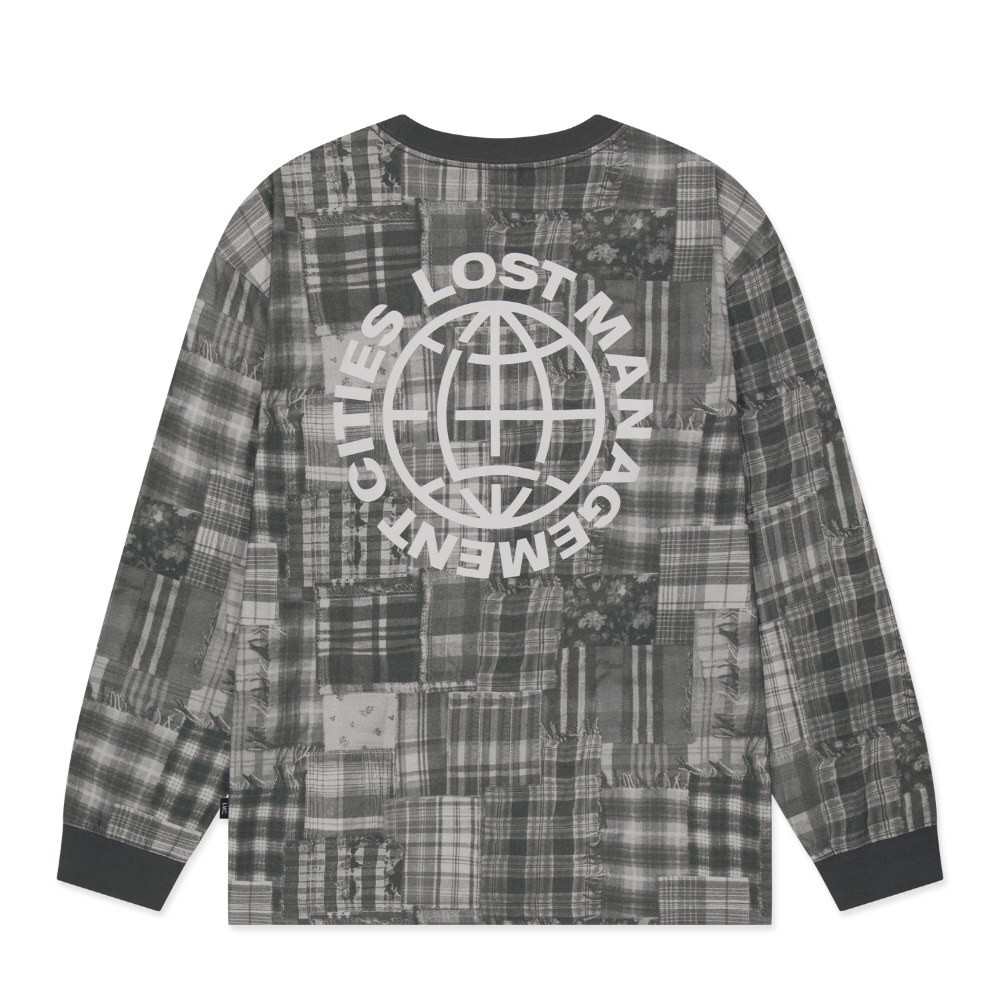 格紋圖像長TEE OG COMBO LONG SLV TEE