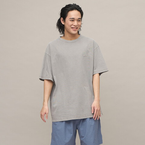 寬版刺繡水洗短TEE