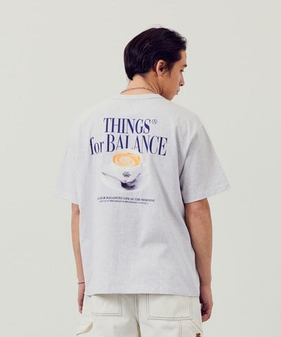 早晨印花TEE MORNING CAFE HALF SLEEVE TEE