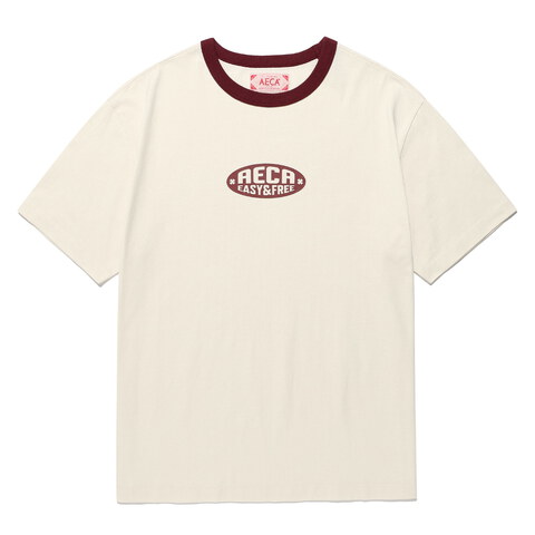 AECA0125-262 LOGO 短TEE OVAL EMBLEM GRAPHIC RINGER HALF SLEEVE TEE