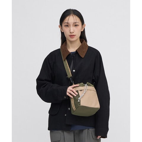 防潑水拼接水桶包 (中)