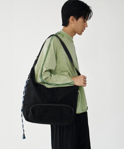 melsign聯名絨面皮感斜跨包