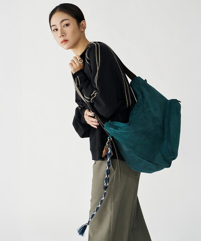 melsign聯名絨面皮感斜跨包