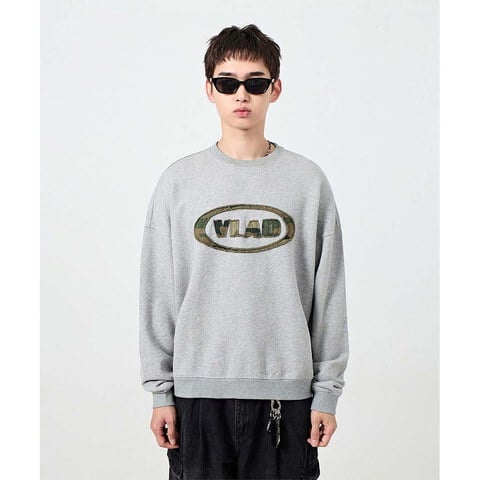 大學TEE  VLAD CUT-OFF APPLIQUE SWEAT SHIRT