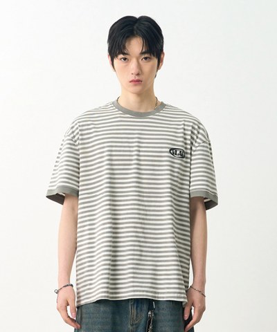 條紋T恤 BLEND STRIPED RINGER HALF T-SHIRT