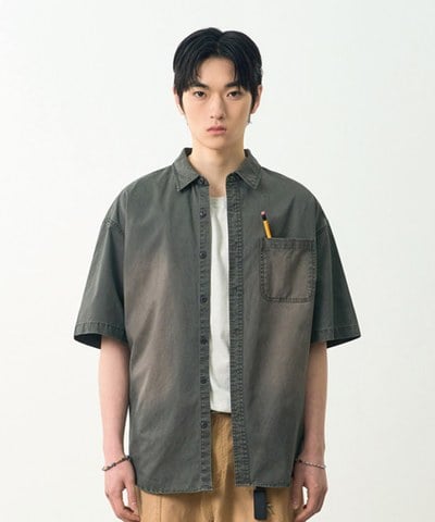 水洗襯衫 BIO WASHING COTTON HALF SHIRT