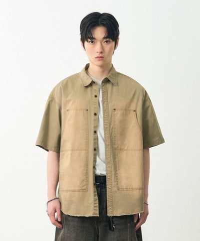 雙口袋襯衫 DOUBLE KNEE PATCH HALF WORK SHIRT