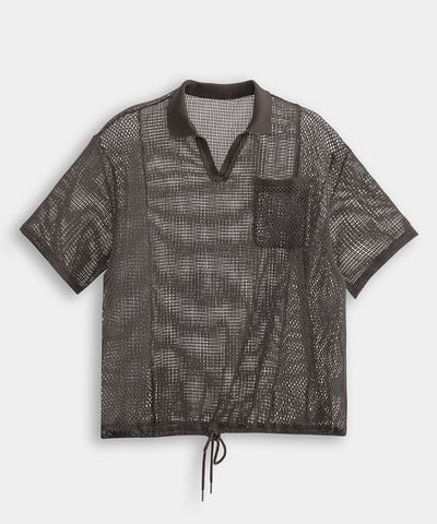 FTM0232-251 抽繩開領襯衫 KNITTED PULLOVER SHIRT