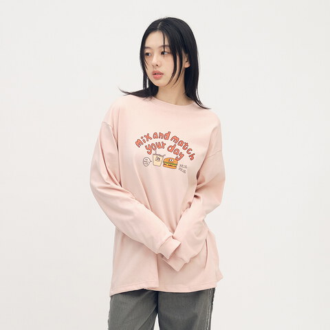 美芝城x plain me早安晨之美塗鴉長TEE