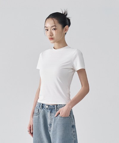 涼感合身短袖TEE