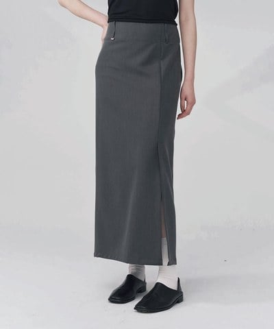 修身單衩直筒西裝裙3.0