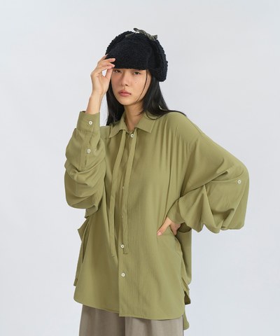 立體口袋襯衫 Relaxed fit Seersucker Shirt