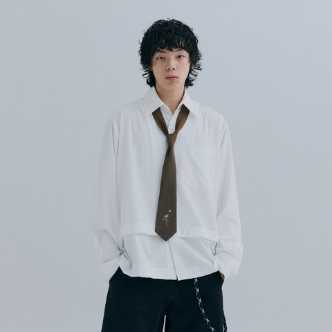 裁短長袖襯衫 Detachable Panel Shirt